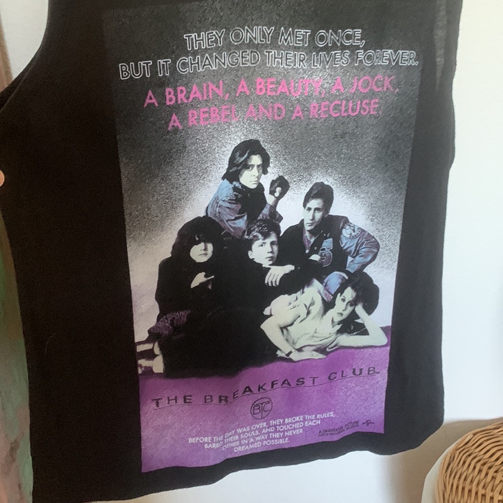 Vintage “The Breakfast Club” muscle tank tee L preowned - Picture 2 of 7